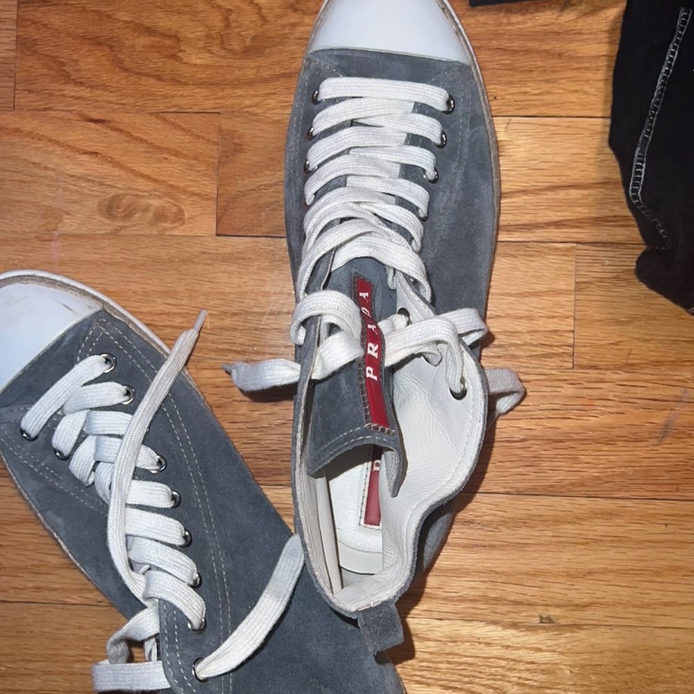 Prada sneakers a few scuffs but no Damage or flaws